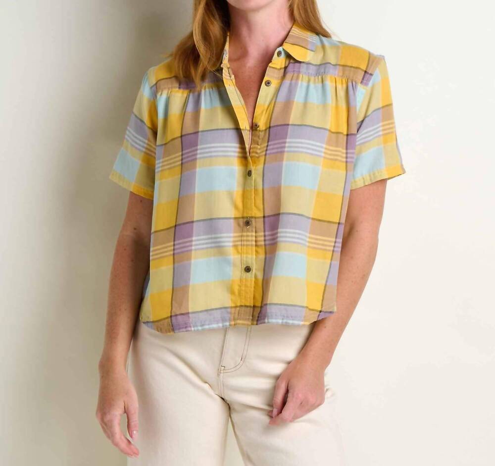 NEW TOAD&CO holly shirt in faded lilac pattern